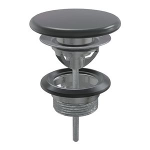 Afvoerplug Xenz Rosa | 5/4" | Click waste | Keramiek | Rond | Zwart