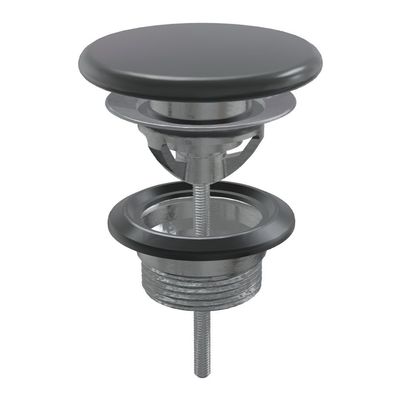 Afvoerplug Xenz Rosa | 5/4" | Click waste | Keramiek | Rond | Zwart