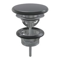 Afvoerplug Xenz Rosa | 5/4" | Click waste | Keramiek | Rond | Zwart