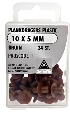 Plankdr plastic 10x5mm brn 24s - Deltafix