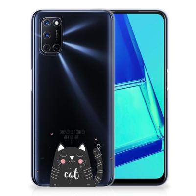OPPO A52 | A72 Telefoonhoesje met Naam Cat Good Day OPPO A52 | A72 Telefoonhoesje met Naam Cat Good Day