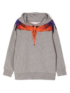 Marcelo Burlon County Of Milan Kids hoodie à imprimé Wings - Gris