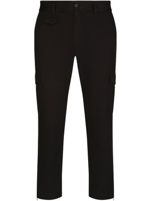 Dolce & Gabbana pantalon cargo à logo - Noir