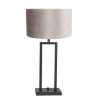 Steinhauer Tafel schemerlampStanger zilver velvet met zwart - 8213ZW