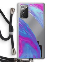 Zweverige regenboog: Samsung Galaxy Note 20 / Note 20 5G Transparant Hoesje met koord