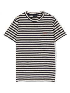 Fay Kids t-shirt en coton à rayures - Bleu