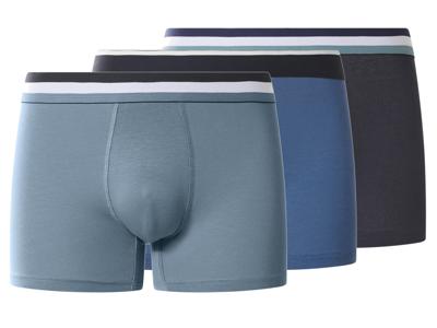 esmara Men Set van 3 heren boxers (Marineblauw/blauw/lichtblauw, XXL)