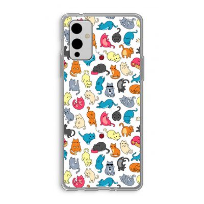 Kleurrijke katten: OnePlus 9 Transparant Hoesje