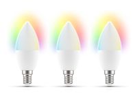 3 Qnect slimme Wi-Fi RGB LED kaars lamp - E14