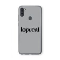 Topvent Grijs Zwart: Samsung Galaxy A11 Transparant Hoesje
