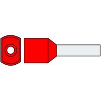 Geïsoleerde TwinAdereindhuls 1qmm Rood penlengte = 10mm