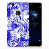 Silicone Back Case Huawei P10 Lite Angel Skull Blauw - thumbnail