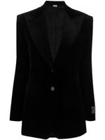 Gucci single-breasted velvet blazer - Noir - thumbnail