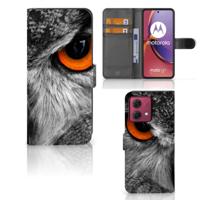 Motorola Moto G84 | Telefoonhoesje | Met pasjeshouder | Uil
