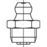 TOOLCRAFT DIN 71412 A 4, vorm A-M, conische smeernippel, kort, met zeskant, conische kop recht/axiaal, met conische schroefdraad Afmeting: AM 6 x 1 SW 7 (50 - thumbnail
