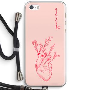 Blooming Heart: iPhone 5 / 5S / SE Transparant Hoesje met koord