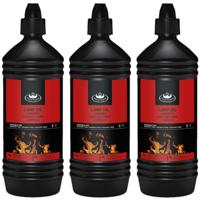 Esschert Design Lampolie - 3x - 1 liter - helder - fakkelolie - rookarm - binnen en buiten