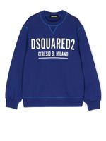 DSQUARED2 KIDS sweat en coton à logo imprimé - Bleu - thumbnail