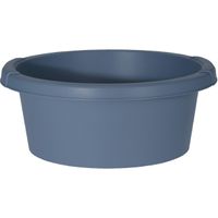 Blauwe afwasteil/afwasbak rond kunststof 6 liter   - - thumbnail