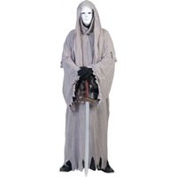 Spook/geest Halloween verkleed kostuum met capuchon - volwassenen One size  -