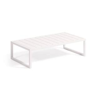 Kave Home - Comova salontafel voor buiten in wit aluminium 60 x 114 cm