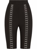 Dolce & Gabbana short de cyclisme à détails de crochets - Noir