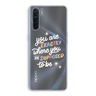 Right Place: Oppo A91 Transparant Hoesje