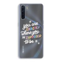Right Place: Oppo A91 Transparant Hoesje