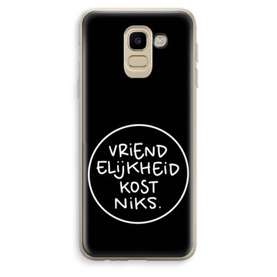 Vriendelijkheid: Samsung Galaxy J6 (2018) Transparant Hoesje