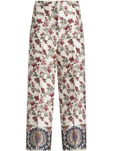 ETRO pantalon court à logo imprimé - Blanc