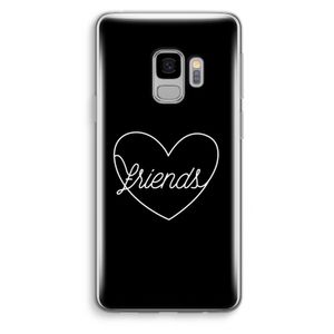 Friends heart black: Samsung Galaxy S9 Transparant Hoesje