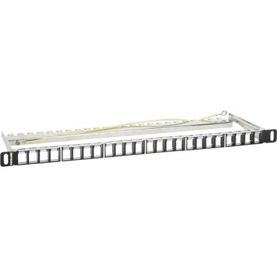 Intellinet 24-Port Patchpanel geschirmt und unbestückt 0,5 HE schwarz für Keystone-Jacks Patchpaneel 483 mm (19) Zonder connectoren 0.5 HE Zwart Niet ingericht