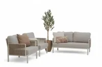 Trestino stoel-bank loungeset caudry 2-zits latte