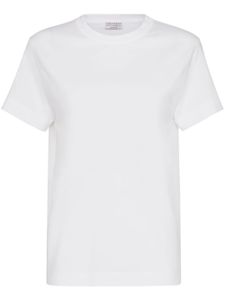 Brunello Cucinelli t-shirt à détail de chaine boule Monili signature - Blanc