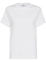 Brunello Cucinelli t-shirt à détail de chaine boule Monili signature - Blanc