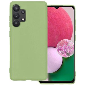 Basey Samsung Galaxy A13 4G Hoesje Siliconen Hoes Case Cover -Groen