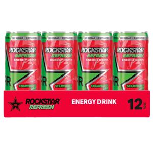 Rockstar - Energy Drink Strawberry Lime No Sugar - 12x 250ml