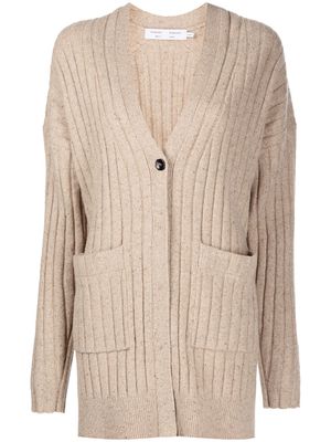 Proenza Schouler White Label cardigan en maille nervurée à col v - Tons neutres