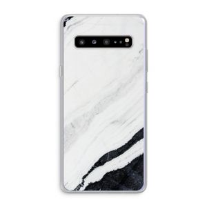 Elegante marmer: Samsung Galaxy S10 5G Transparant Hoesje