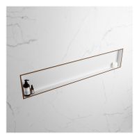 Wandnis Solid Surface Easy | In- en opbouw | 150x30x8 cm | 1 vak | Rust/Talc