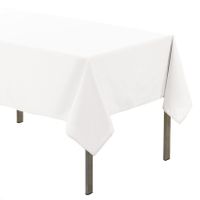 Wit tafellaken voor binnen 140 x 250 cm polyester stof/textiel