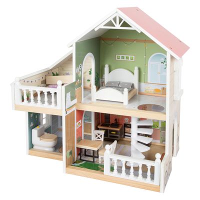 Small Foot houten urban villa poppenhuis met meubeltjes, 9dlg.