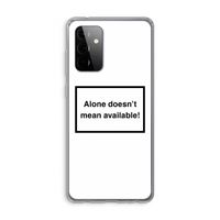 Alone: Samsung Galaxy A72 Transparant Hoesje