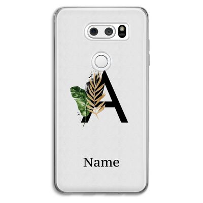Charcoal Flora: LG V30 Transparant Hoesje