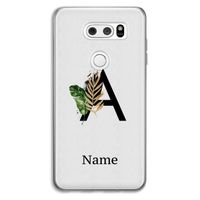 Charcoal Flora: LG V30 Transparant Hoesje