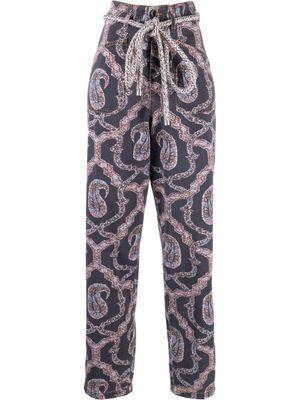 ETRO pantalon fuselé à motif abstrait - Bleu
