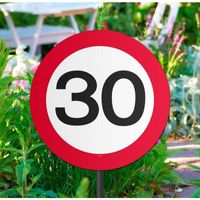 30 Jaar Verkeersbord Tuinbord