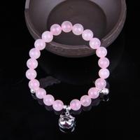 Fashion Jewelry accessoire granaat kralen armband (roze Crystal & kat)