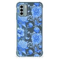 Case voor Nokia G22 Flowers Blue - thumbnail