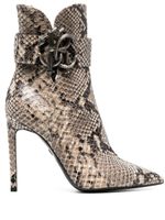 Roberto Cavalli bottines à effet peau de python - Tons neutres - thumbnail